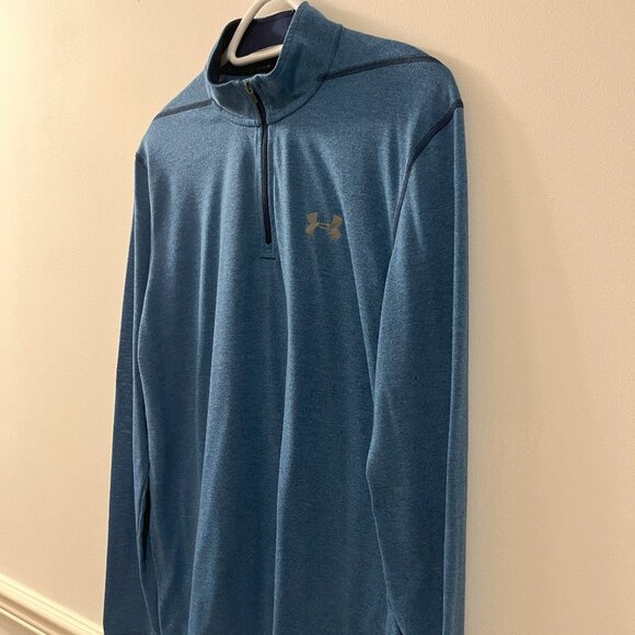 Under Armour Men's Long Sleeve Quarter Zip Shirt, Medium, Blue - Picture 3 of 8